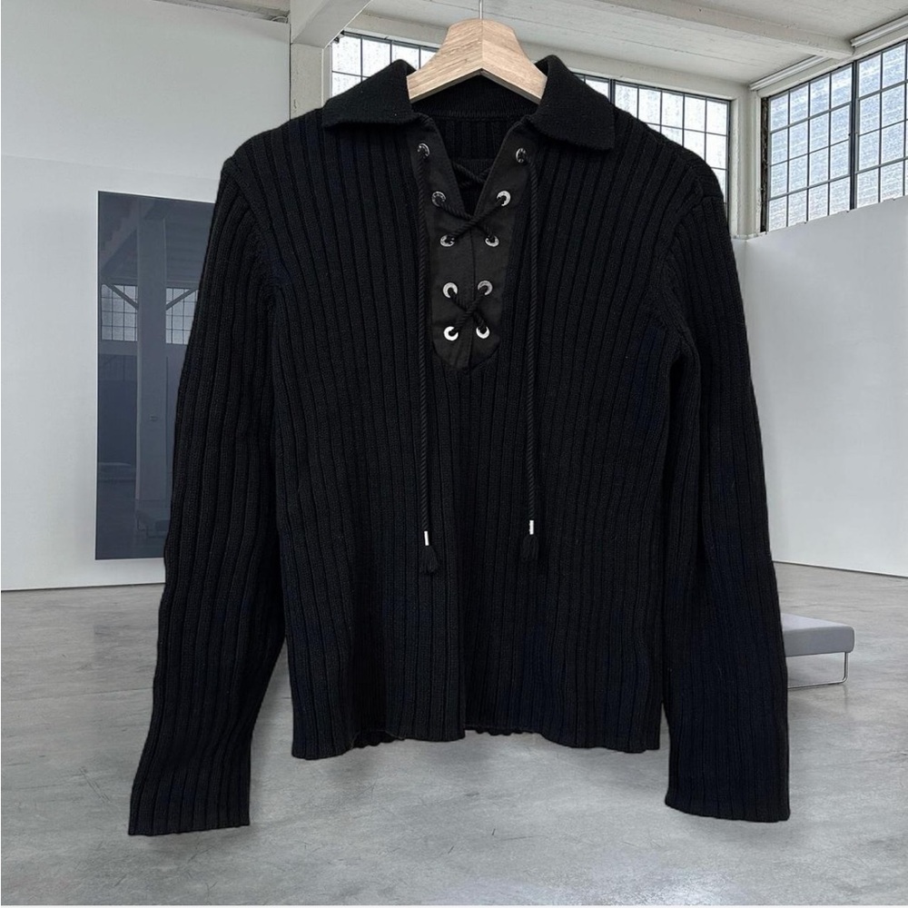 Dion Lee Lace Unisex Sweater in Black